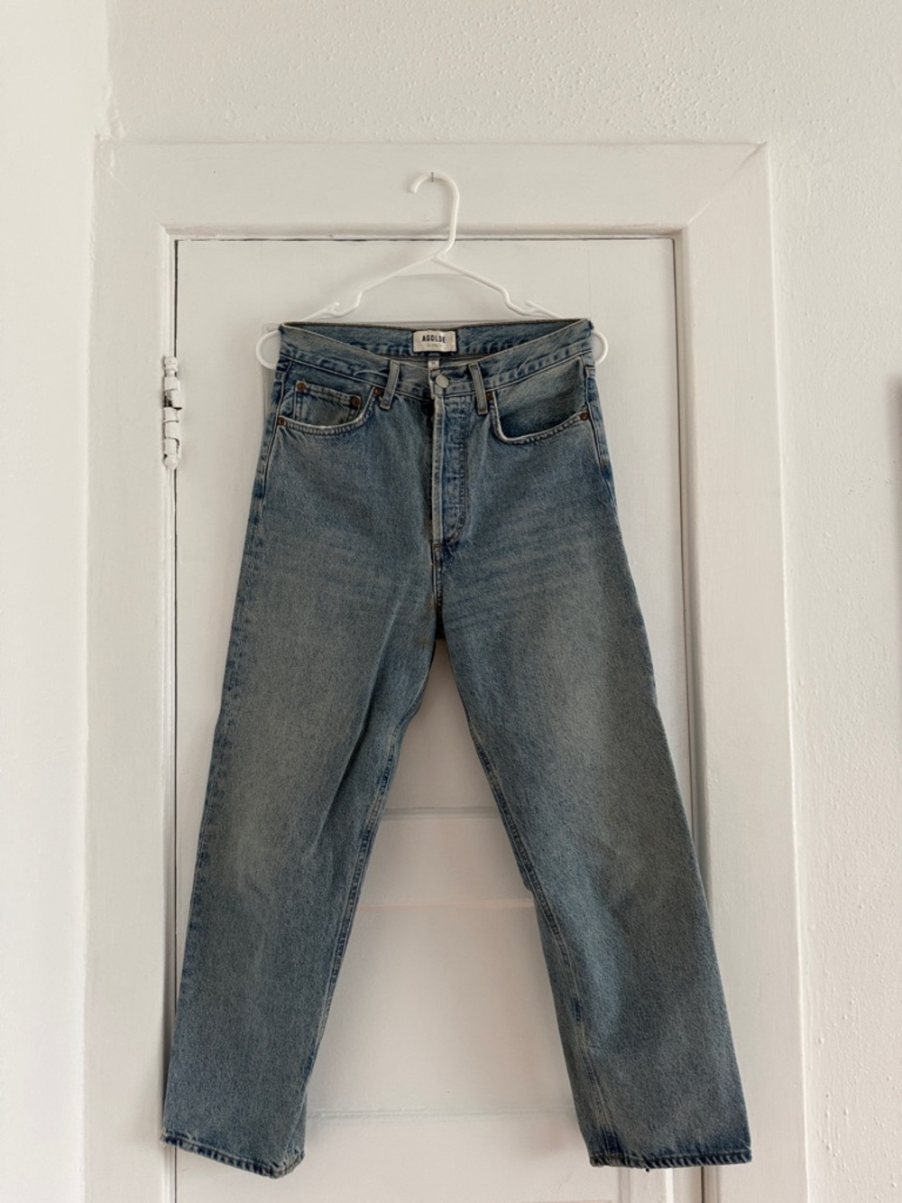 Agolde Men's Straight Leg Vintage Blue Jeans
